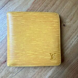Louis Vuitton Yellow Epi Leather Wallet
